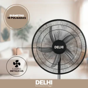 Hogar Ventilador 18 Pulgadas 3en1 Delhi 95w Aspas Metálicas 220v